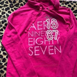 Aeropostale Pink Graphic Hoodie